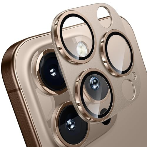 WSKEN Pellicola protettiva opaca per fotocamera per iPhone 16 Pro Max /16 Pro – durezza 9H, antigraffio, senza bolle, HD temperato per fotocamera in vetro metallico, protezione schermo