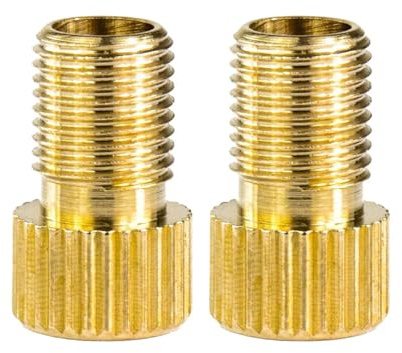 ZHUAYSEJXA Bicycle Valve stem caps Bicycle Valve Compatible with DV SV (Dunlop French Valve) to AV (Car Valve) with Ring Seal Bicycle Valve Adapter