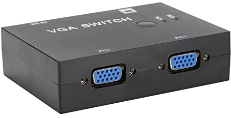 ZAICOLER Répartiteur VGA, Commutateur 2 Entrées 1 Sortie 2 Ports, Accessoires d'affichage HD avec Câble de Données, Répartiteur VGA, pour Ordinateur, Double Moniteur, Commutateur, Boîtier pour Hôte