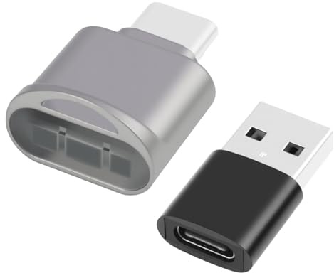 Annlpoy 2pcs Lettore di schede SD, USB C Lettore di schede Micro SD, Compatibile con MacBook, Samsung Galaxy S22 S21 S20, Note20 e altri dispositivi USB-C - Trasferimento rapido dei dati