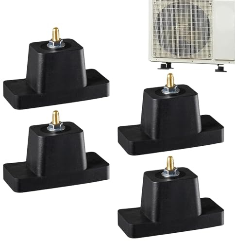 Pads Antivibratoires - 4 Pièces Tapis d'Isolation Sonore pour Climatiseur | Support Anti-Choc Réducteur de Bruit pour Pompe à Piscine Générarice Climatisation Maison Appartement