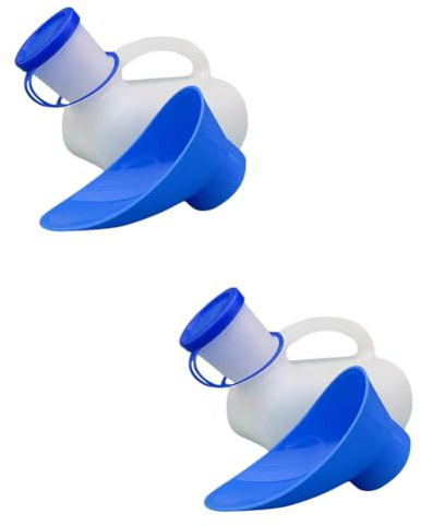 2er Pack Urinflaschen Für Männer Frauen, Tragbare Urinflaschen, Kunststoff Urin Flasche Mit Trichter, Tragbare Toiletten-Urinale, Urinal Für Mann, F-ür Kinder, Ältere Menschen, Auto, Camping