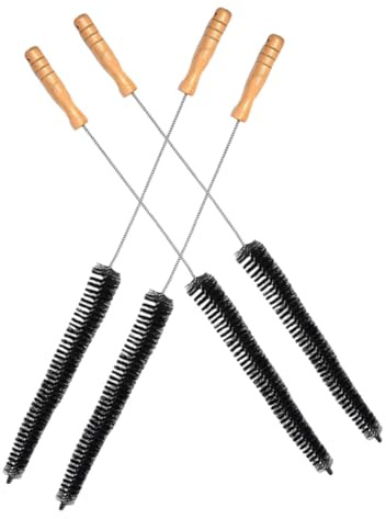 Operitacx 4Pcs Long Handle Dryer Vent Cleaner Brush for Washing Machine Drum Radiator Cleaning Multi Functional Lint Trap Scrubber Kit Sturdy Material for Dust Removal