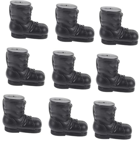 HIAKDOFT 10piezas Botas De Santa Claus Decoración Navideña para Fiesta DIY Botas Navidad Accesorio Festivo Prop Decorativo