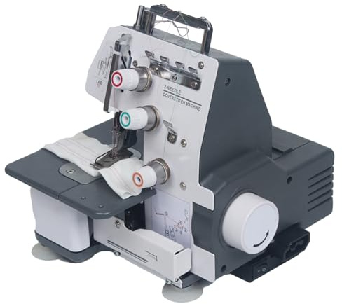 Mini Overlock Symaskin, Semiindustriell Overlock Symaskin med LED-ljus, Robust Metallram, Justerbar Hastighet, Stygnbredd: 2,5 mm, för Krage, Fåll, Manschetter