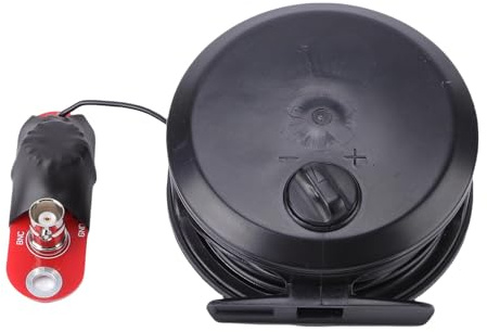 Jectse Manual Reel Antenna, HF Shortwave Portable Hand Crank Inverted V Balun, 20m Wire, Strong Signal Transfer, Low SWR, Metal Construction, for Emergency, Field Ops, Comm