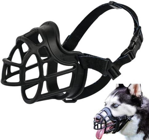 XFSRG Maulkorb für Hunde Einstellbarer Atmungsaktive Belüftung Schutz vor Beißen Lecken Fremdkörpern für Alltag Training Tierarzt und öffentliche Bereiche