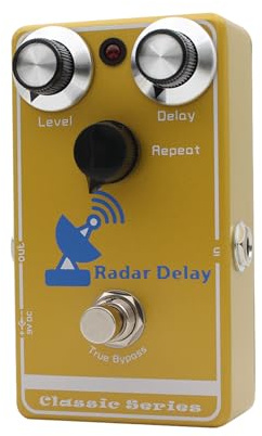 ZDAGELD Pedal de Efectos para Guitarra Classic Delay Pedal de Efecto de Retardo Analógico-digital para Guitarra, Decay de Eco Optimizado para Distorsión, Clásico, Tiempo para