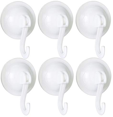 FANGZIDM 6 Pezzi Ganci Ventose Potenti Riutilizzabile Non-mark Impermeabile 70MM Appendiabiti da Parete per Cappotti Sciarpe Asciugamani Borse Chiavi in Bagno Cucina Ufficio