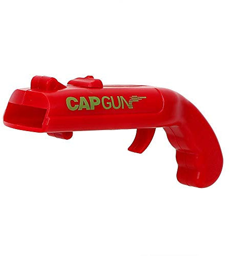 Abrebotellas pistola, Botella Tirador Abridor Cap pistola Launcher tirador Jar abridor de Game Party taza de consumición,Rojo