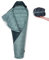 qeedo Asaka Daunenschlafsack 3 Saisons (Gr. M & L) leicht, kleines Packmaß - grau [Medium]