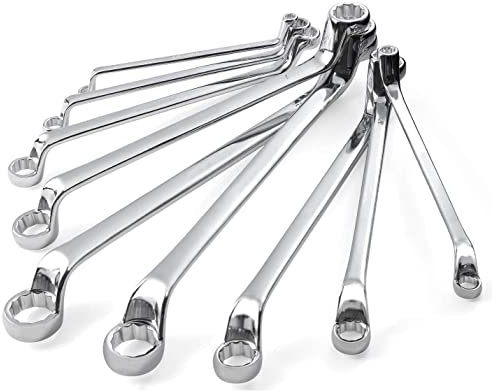 Chiave Inglese Chiave Inglese a Doppia Testa Chiave ad Anello a Doppia estremità Anello di sfalsamento a 45 Gradi 5.5-18MM Strumento Manuale 1pc (Size : 5.5-7mm)