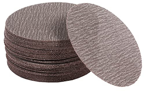 UPWOOD 50PCS 150mm 6 Inch Mesh Sanding Discs 80 Grit Hook & Loop, Dust Free Anti-Blocking Net Sandpaper Sheets for Car Body, Wood, Metal, Plastic, Paint, Adapts to All 150 mm Sander Grinder Polisher