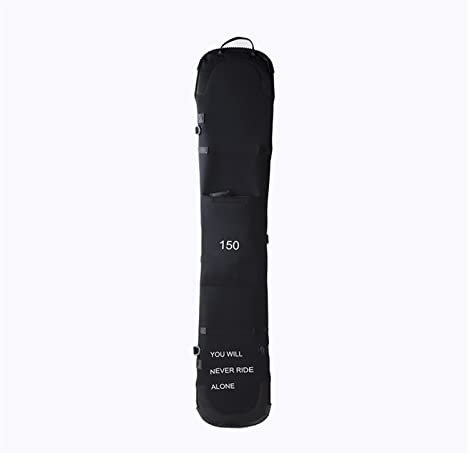 Skitasche Snowboard Single Double Shoulder Snowboard Dumpling Hautfurnier Schutzhülle Aufbewahrungstasche Furniertasche Skiausrüstung Bring Skiausrüstung (Color : Black, Size : 150