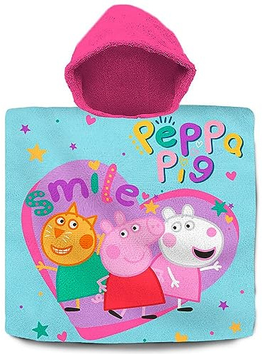 Badeponcho (60x60cm, Baumwolle), Peppa Pig