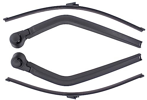 Heckwischerarm Wischerarm Scheibenwischer Wischerblatt Heckwischer Scheibenwischerarm Heckscheibenwischer Hecklappe Scheiben Wischer Arm mit Kappe Abdeckkappe Abdeckung hinten für Transporter T5 T6