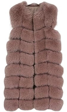 OFTBUY Winter Jacke Frauen Echtpelz Lange Weste Mantel Natürliche Große Flauschigen Fuchs Pelz Oberbekleidung Streetwear Dicke Warme