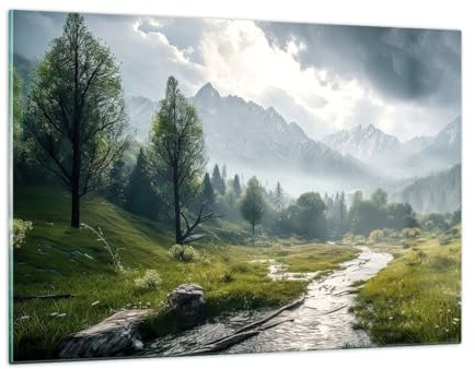 ARTTOR Glasbild 120x80cm Wandbilder Landschaften Wald - 5333
