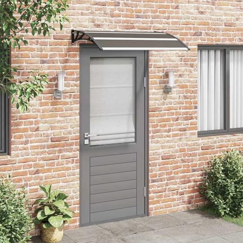 Gecheer Durable Black Door Canopy for Residential & Commercial Use, 120 x 75 cm, Weather Resistant Model144823