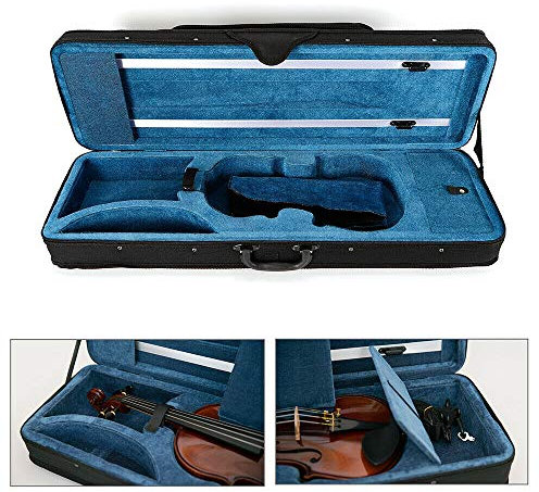 4/4 Geige Koffer - Violine Case Geigenkasten mit Rucksackriemen, Geige Koffer Kasten 2 Stück verstellbarer Gurt, ideal für den Transport und Schutz von Violinen