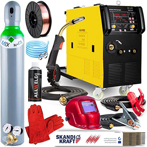 Magnum MIG 350 DUAL PULS - Soldador Inverter Hilo 350A 400V - Sinergia y 4 Rodillos - Soldadura: MIG/MAG, MMA, Soldadura Fuerte y Soldadura por Puntos - Tecnología IGBT - Set ProPlus