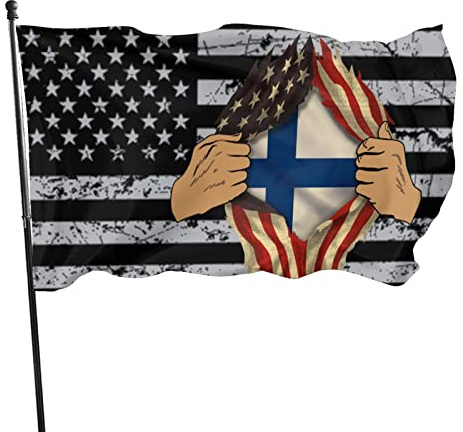 Bandiera Finlandia Blood Inside Me Bandiera da parete, 9,1 x 1,5 m, dai colori vivaci e resistente ai raggi UV, per esterni e interni