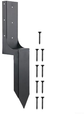 4X4 Inch Heavy Duty Steel Fence Post Anchor Ground Spike, Fence Post Repair Kit Is Suitable For Dirt Ground, The Fence Height Range Is 2.5FT-6.5FT(1pc)