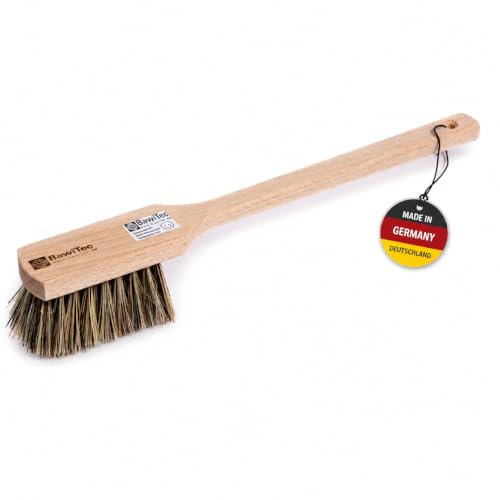 XL Stielbürste Set 43cm Lang Langstiel Reinigungsbürste Harte Lange Borsten | Harte UnionMix-Borsten, Buchenholz, Reinigungsbürsteaus Buchenholz, Schrubberbürste, Langstiel-Handbürste, 430mm Lang