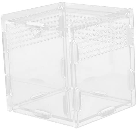 Milisten Terrarium Für Reptilien Transparente Fütterungsbox Mit Belüftungssystem Sicht Geeignet Für Eidechsen Spinnen Frösche Und Mehr Für Kleine Tiere Und Haustiere