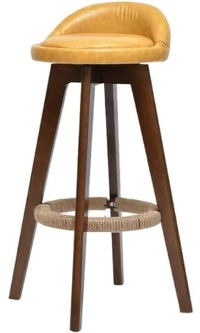 GOOPEEG Barhocker Holz Bar Stuhl Moderne Bar Hocker Mit Rückenlehne Swivel Bar Hocker Buche Holz Hocker PU Sitz Oberfläche Barstuhl