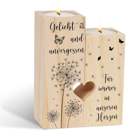 Portacandele in legno, candela in legno come regalo, portacandele per matrimonio, decorazione per candele nuziali dorate, regali di festa, regali di compleanno per donne