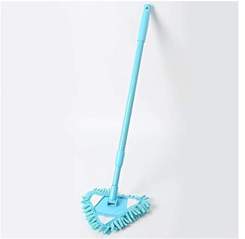 Trapeador triangular retráctil azul húmedo y seco, fuerte absorción de agua para limpiar suelos de vidrio, paredes, muebles y techos, ideal para el día de conmemoración