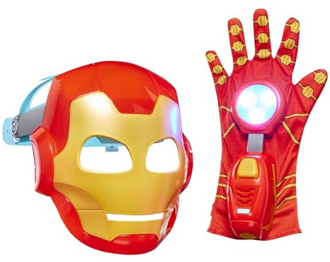 Marvel Iron Man und Seine fantastischen Freunde Hightech Helden-Spielset, Iron Man Maske und elektronischer Handschuh, Superhelden-Spielzeug für Kinder, ab 3 Jahren