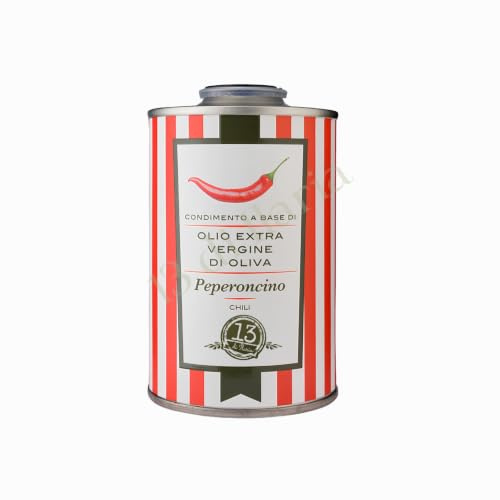 Condimento con Aceite de Oliva Virgen Extra y Guindilla 250 ml | Condimento con un 99 % de aceite de oliva virgen extra de Apulia y guindilla, obtenido mediante extracción en frío