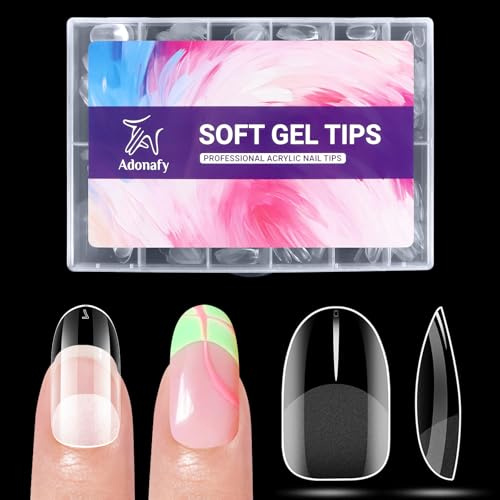504 Pièces Capsule Americaine Ongle Courts pour débutants Salon Maison (Ongle ovale)