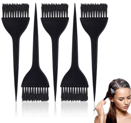 5Pcs Pennelli per Tintura, Professionali Spazzole per Tinture per Capelli, Pennello Tinta Capelli, Pennello per Tinta Capelli DIY, per Saloni, Tingere Colore Capelli, Pennello per Tintura Colorazione