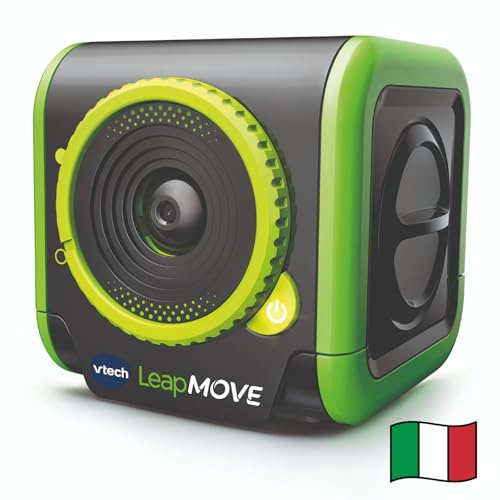 VTech LeapMove, Console TV Interactive pour Enfants, détecte Les mouvements sans contrôleur, prête à l'emploi, 25 Jeux éducatifs, 3 profils Joueur, Langue Italienne, câbles Inclus, 4-11 Ans