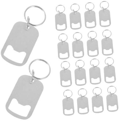 TOPBATHY 26piezas Llavero Abridor De Tapa De Metal Divertido Llavero Portátil Abrebotellas Para Hombre Para Cocinas Bares y Fiestas