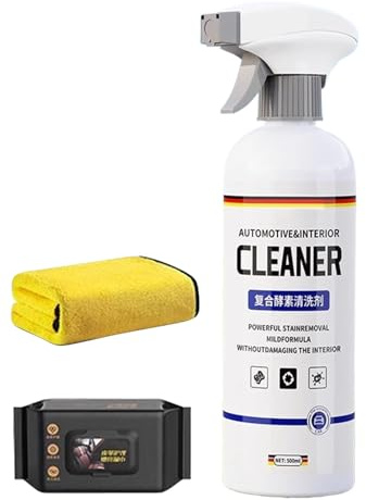 Eventerde Detergente Per Interni Auto,Spray Detergente per Sedili e Cruscotto | 500ml Asciugatura Rapida Multifunzione Per Cruscotto Tappezzeria E Detailing Auto Con Cura Tappeti E Mobili