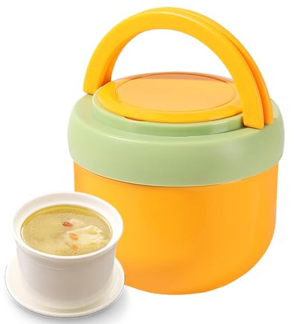 Yonuaret Isolierter Suppenbehälter | Auslaufsicherer Vakuumbehälter Mit Löffel | Isolierte Suppenschüssel Für Mittagessen | Für Business Office Picknick Schule Zuhause Camping
