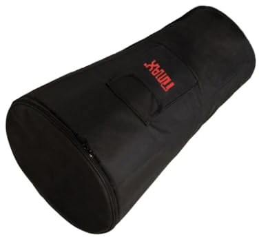 mophrati Djembe Tasche aus Oxford Stoff, extra dicke Polsterung für Rundumschutz und einfachen Transport, exquisites afrikanisches Handwerk, 10 Zoll Schwarz