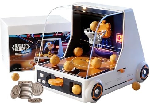 Generico Basket kastspel för bord – Mini-skjutleksak med bordboll | Roligt inomhus basketbollslekrum för skrivbordet, husets sovrum,