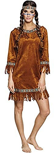 Boland 83873 - Disfraz de india para adulto, talla M, vestido y diadema, india, salvaje oeste, disfraz, carnaval, fiesta de lema