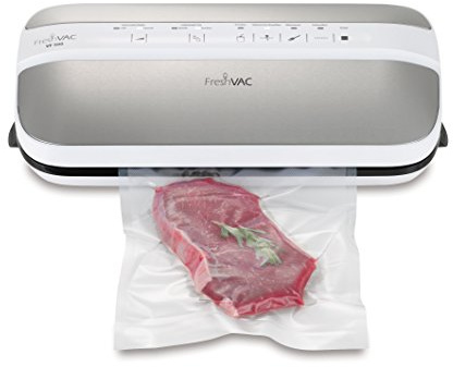 FRESHVAC VF500 Vakuumierer Vakuumiergerät, 30 cm lange und stabile Schweißnaht, inkl. 10 gratis Folienbeutel, 1 Folienrolle & Vakuumschlauch, Kunststoff