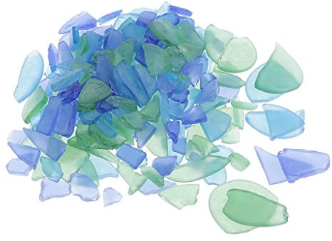 Baoblaze Bunte Glas Mosaiksteine 500g, Irregulär Mosaik Glassteine, Mosaikfliesen Glasfliesen Glasmosaik, Klar Basteln Schmuck Steine für Badezimmer, Heimdekoration, DIY Kunstprojekte, 1-4cm