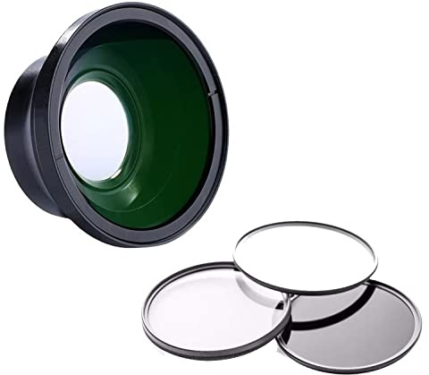 Digital Nc 0.4X High Definition Super Wide Angle Lens w/Macro, Compatible with Canon Powershot SX510 HS (Includes Lens Adapter) + 3 Piece Filter Kit