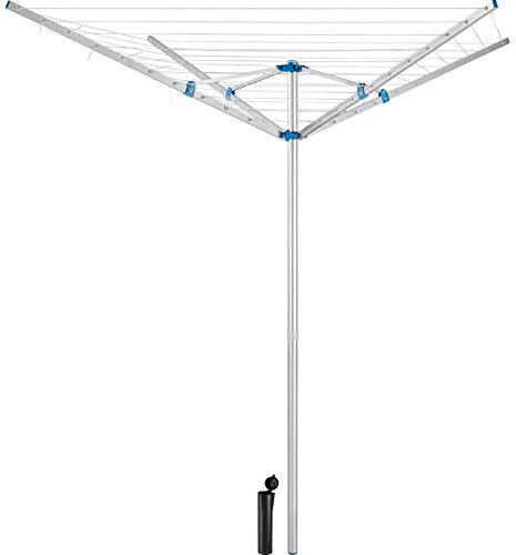 TecTake® Aluminium Séchoir Rotatif Cordes à Linge | 4 Bras Porteur | Hauteur Réglable en Continu - diverses Modèles (Type 1 | no. 402719)