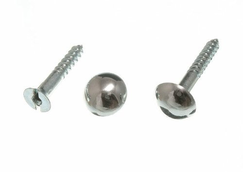 Lot de 20 vis de fixation pour miroir chromé avec tête bombée 32 mm