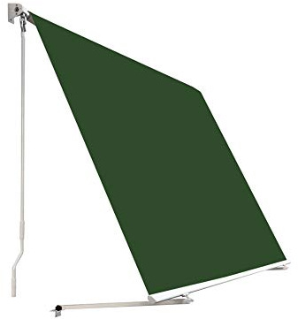 SmartSun Toldo Exterior Balcón Enrollable 200 x 245cm Verde- Estructura de Aluminio - Lona Poliéster con Tratamiento Protector UV y Repelente al Agua - Regulable en inclinación - Manivela