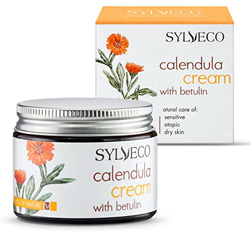 SYLVECO Abedul - Caléndula - Crema de día para pieles mixtas con betulina. Crema facial para piel seca y piel con impurezas. Cosmética natural para cara y cuello. Tamaño 50 ml.